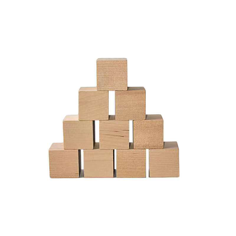 Wood cube block